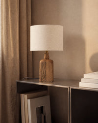 Lampe de chevet bois de bambou de style rétro