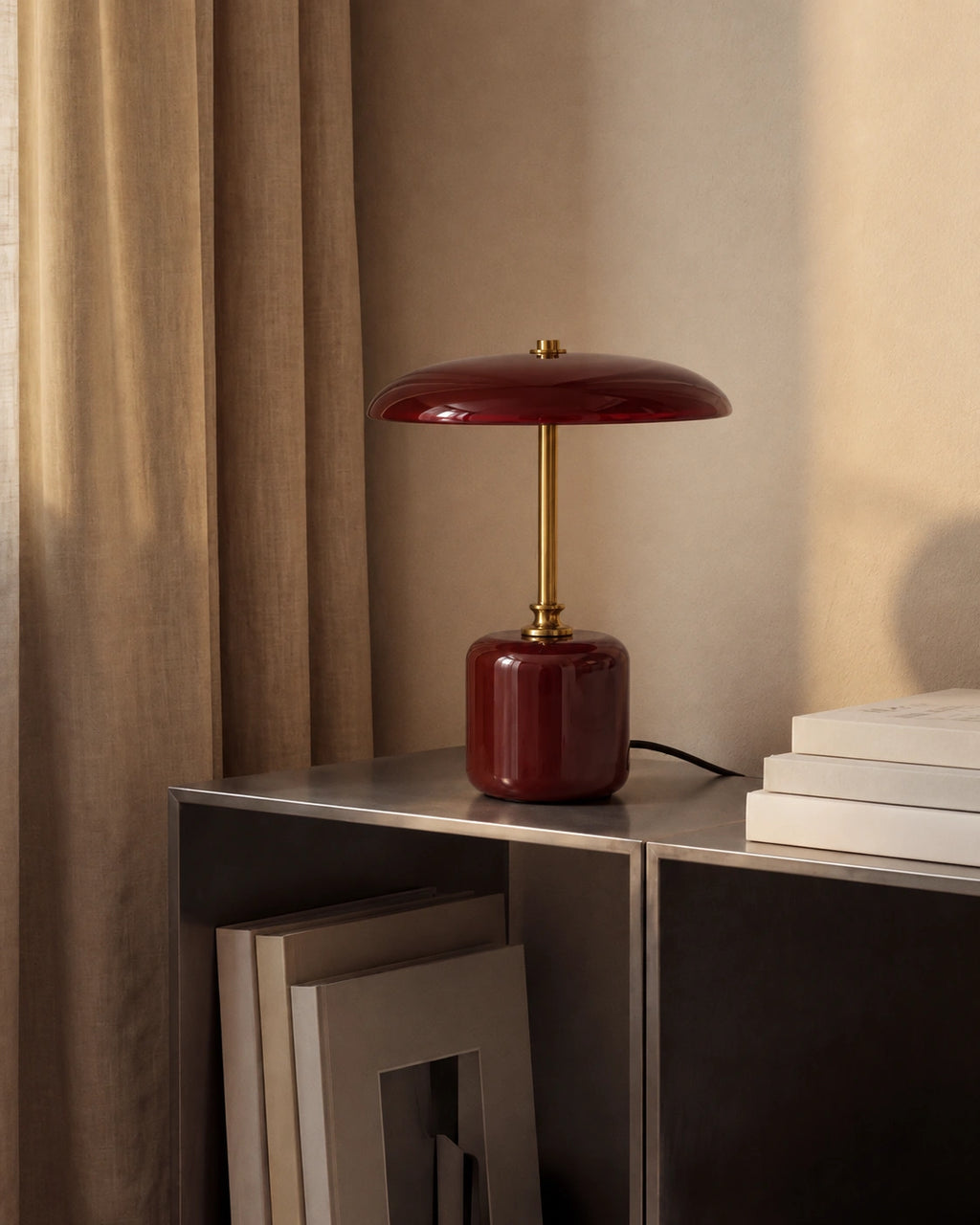 Lampe de chevet champignon rouge amanite