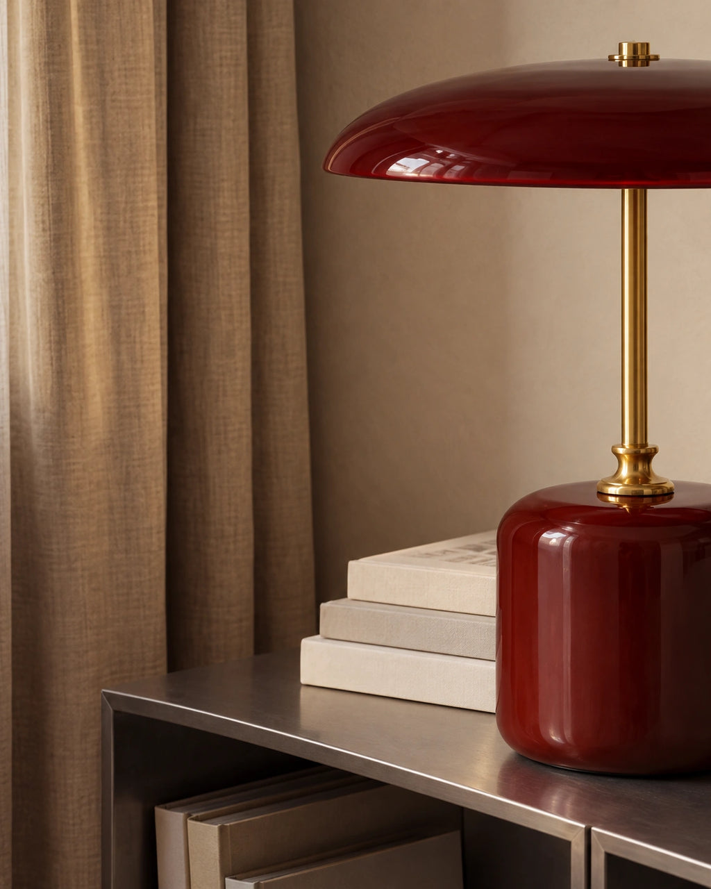 Lampe de chevet champignon rouge amanite