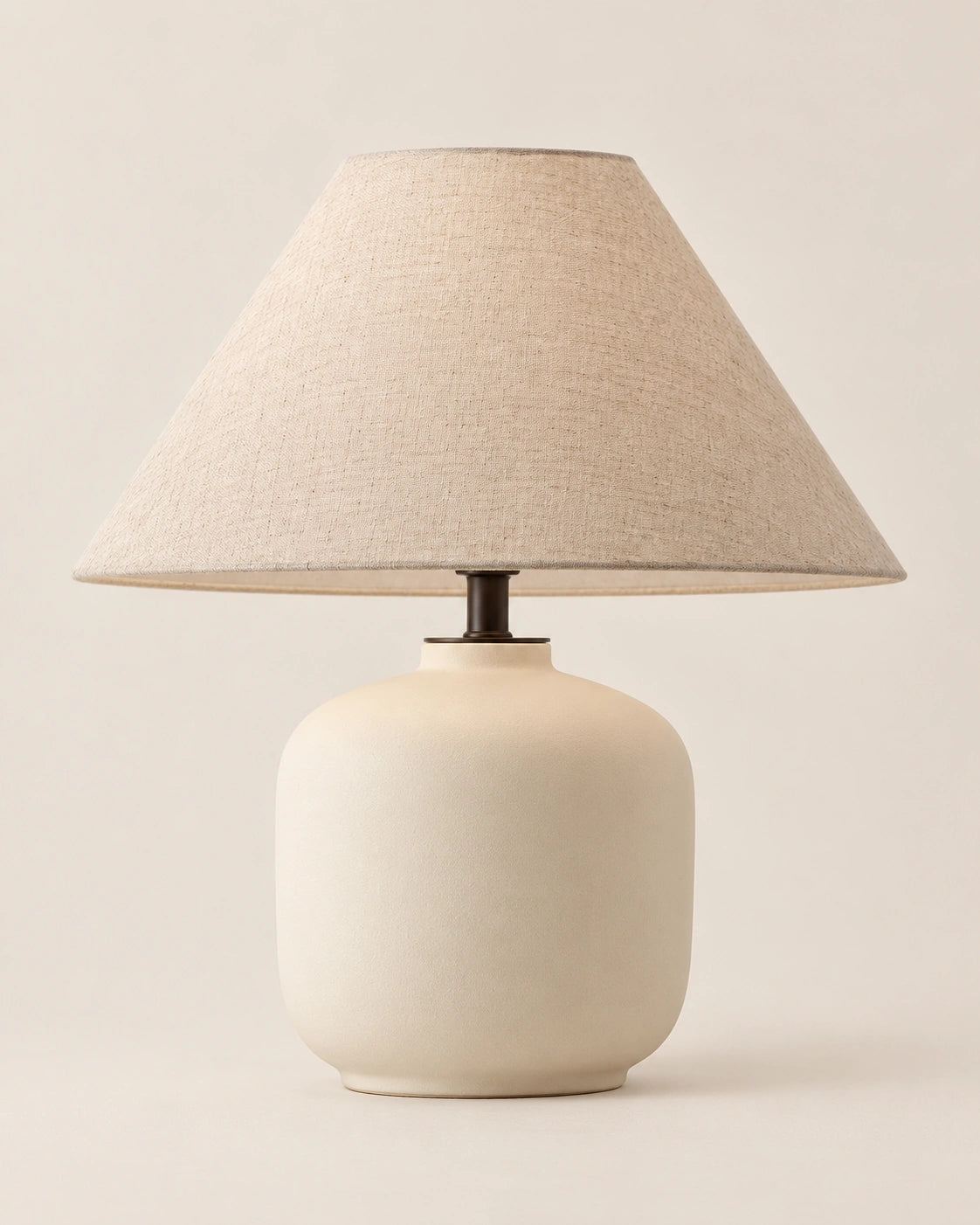 Lampe de chevet beige wadi sabi beige et abat jour beige