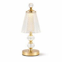 Lampe de chevet Cristal et pied Dorée