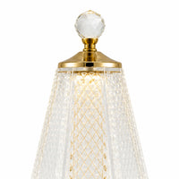Lampe de chevet Cristal et pied Dorée