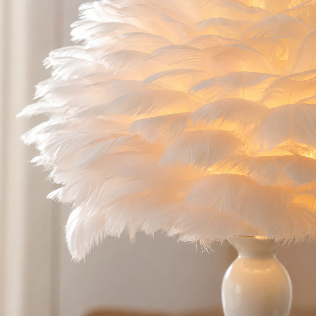 Lampe de Chevet Plume Blanche