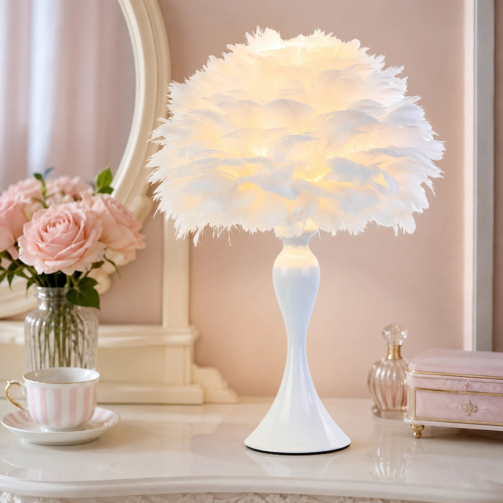 Lampe de Chevet Plume Blanche