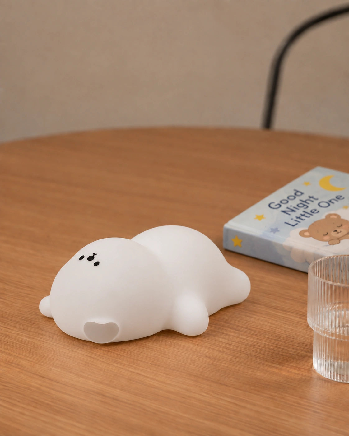 Lampe de chevet ourson blanc en silicone