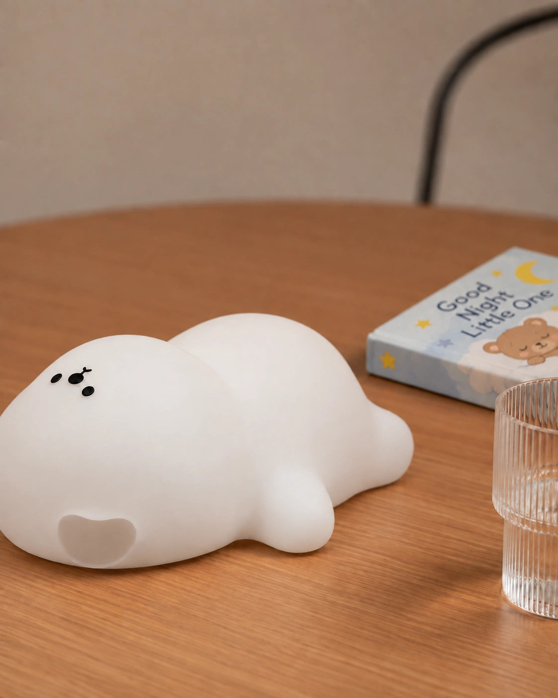 Lampe de chevet ourson blanc en silicone