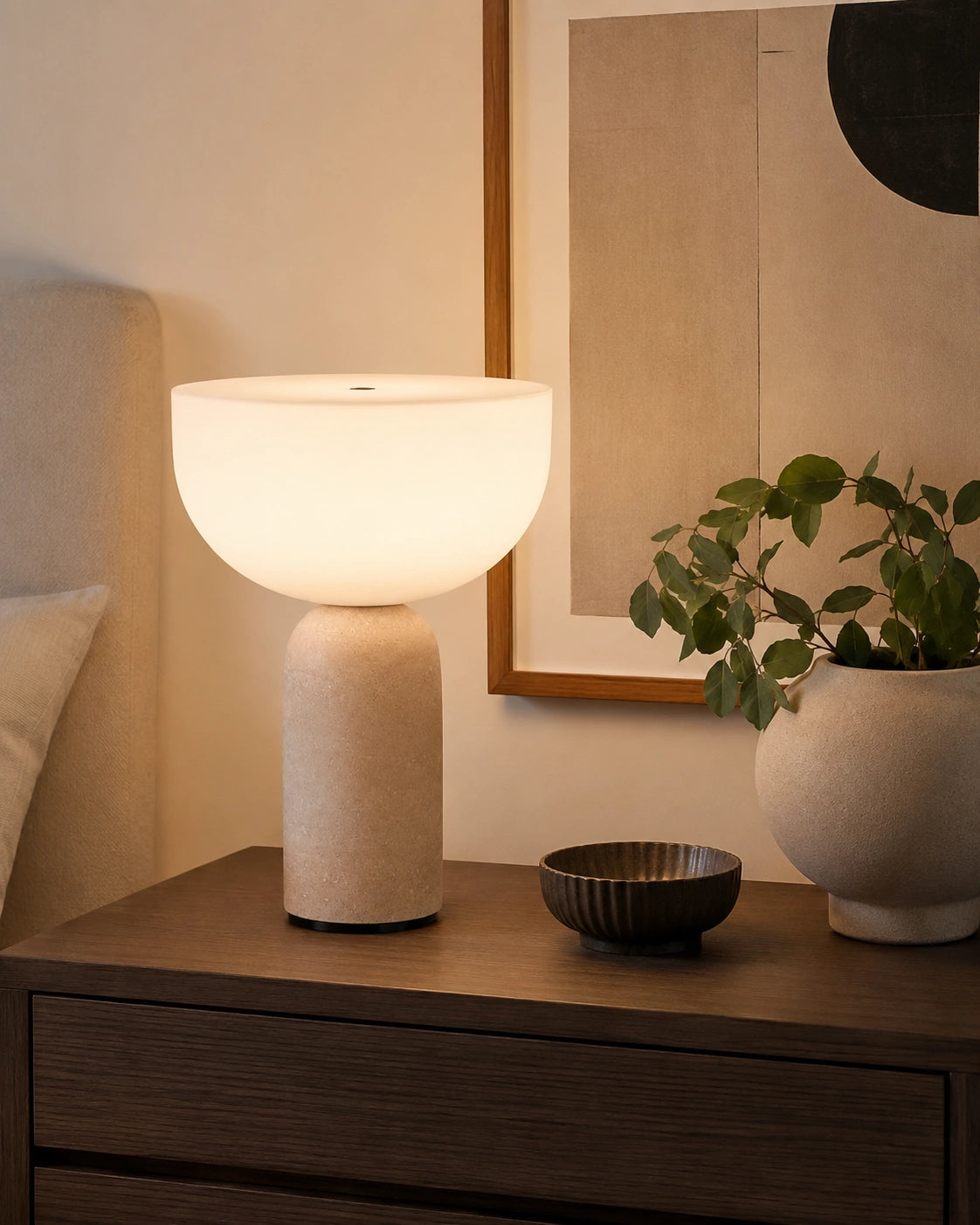 Lampe de chevet Marbre blanc Scandinave