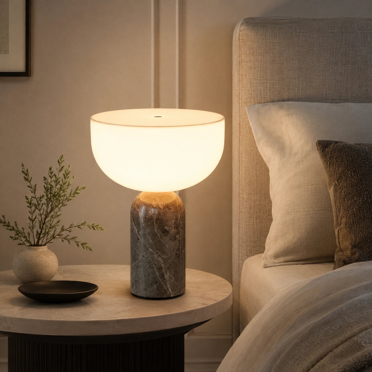 Lampe de chevet Marbre gris Scandinave