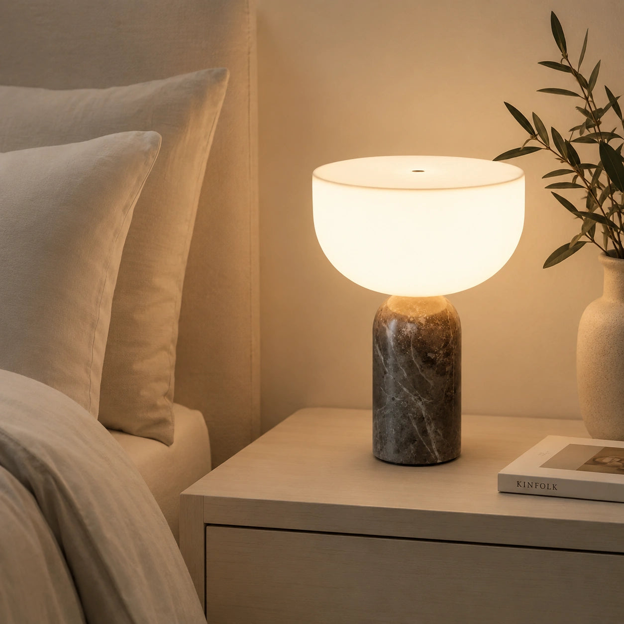 Lampe de chevet Marbre gris Scandinave