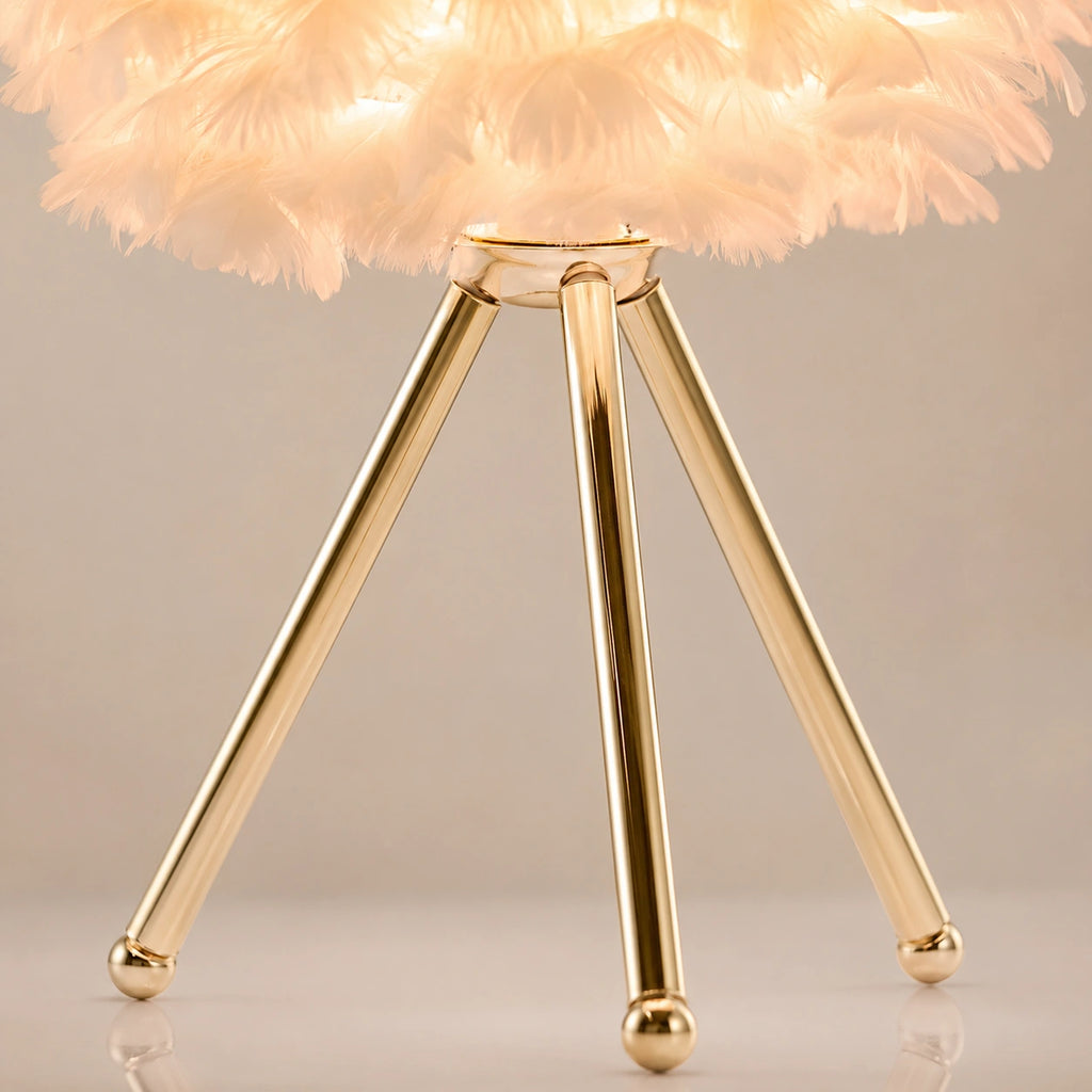 Lampe de chevet Originale à Plume LED