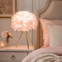 Lampe de chevet Originale à Plume LED