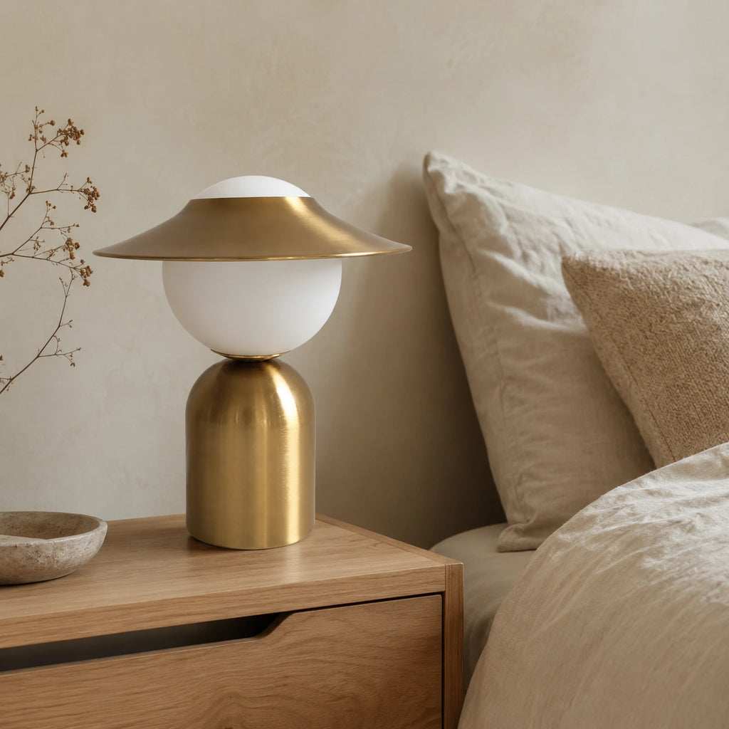 Lampe de chevet Métal Design Nordique Doré