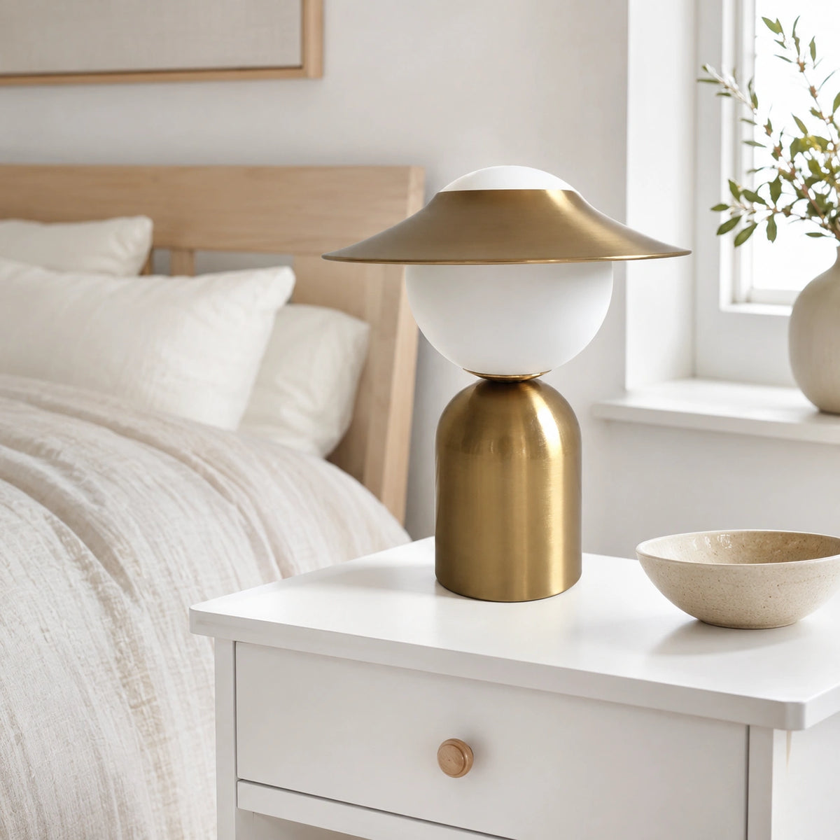 Lampe de chevet Métal Design Nordique Doré
