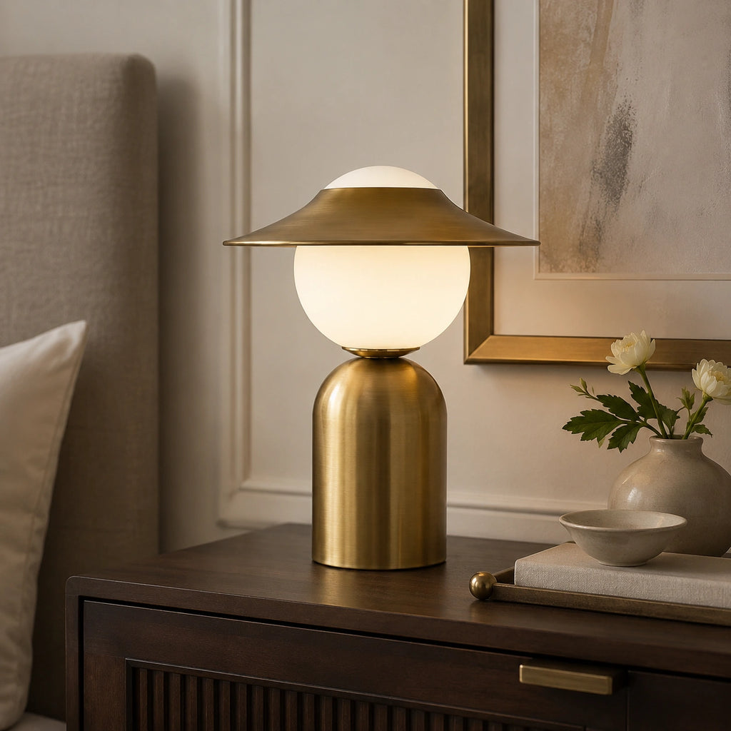 Lampe de chevet Métal Design Nordique Doré