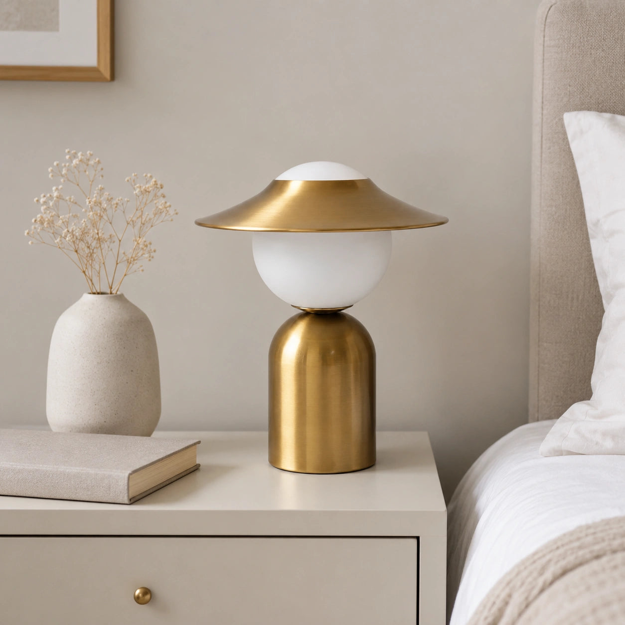 Lampe de chevet Métal Design Nordique Doré