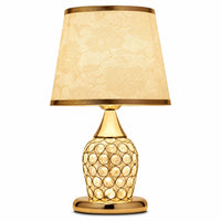 Lampe de chevet Cristal avec abat-jour Tissu