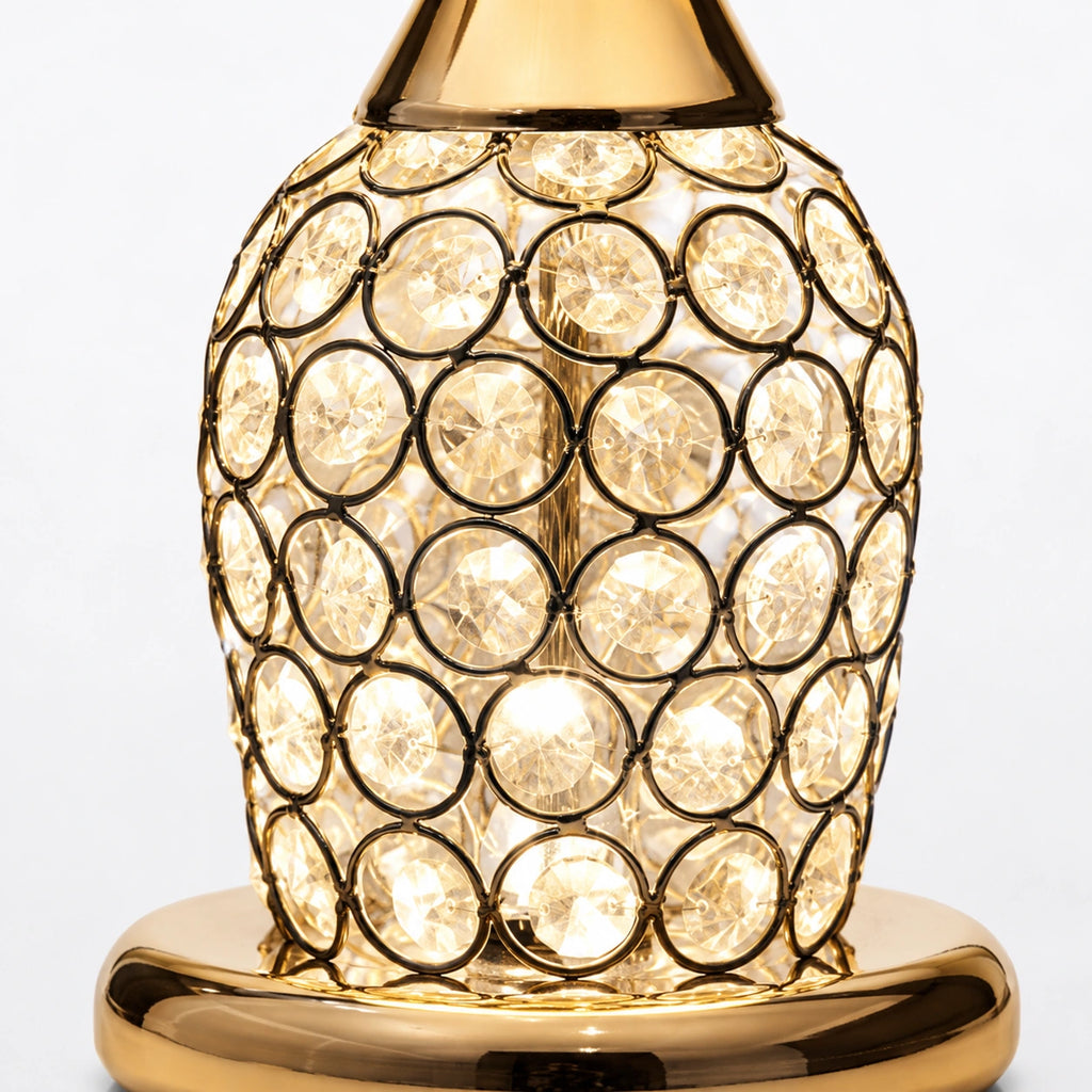 Lampe de chevet Cristal avec abat-jour Tissu