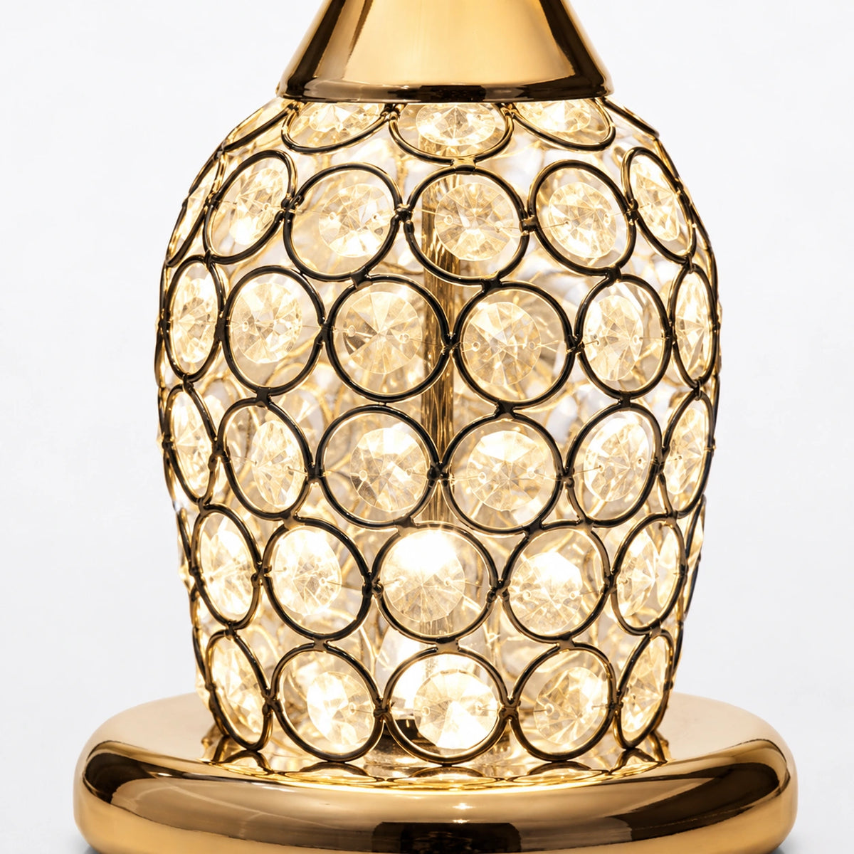 Lampe de chevet Cristal avec abat-jour Tissu