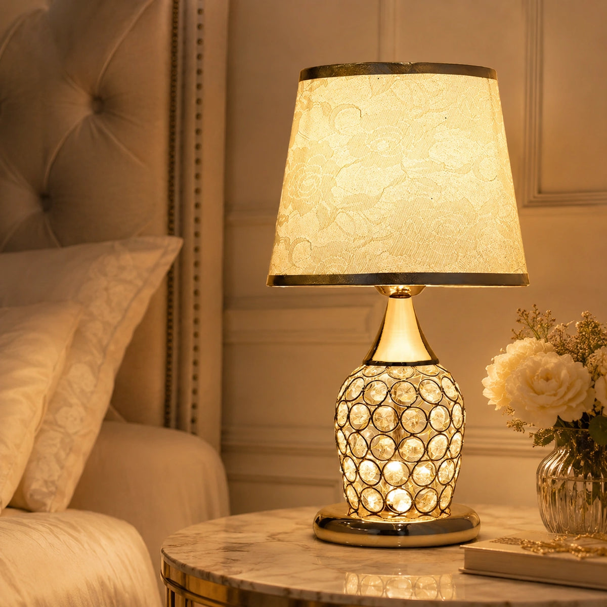 Lampe de chevet Luxe en Cristal