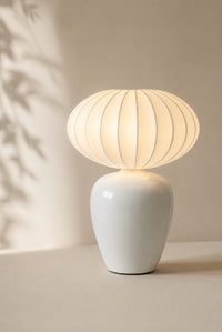 Lampe de chevet blanche en céramique