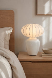 Lampe de chevet blanche en céramique