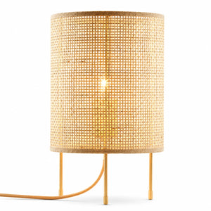 Lampe de chevet rotin trois pieds