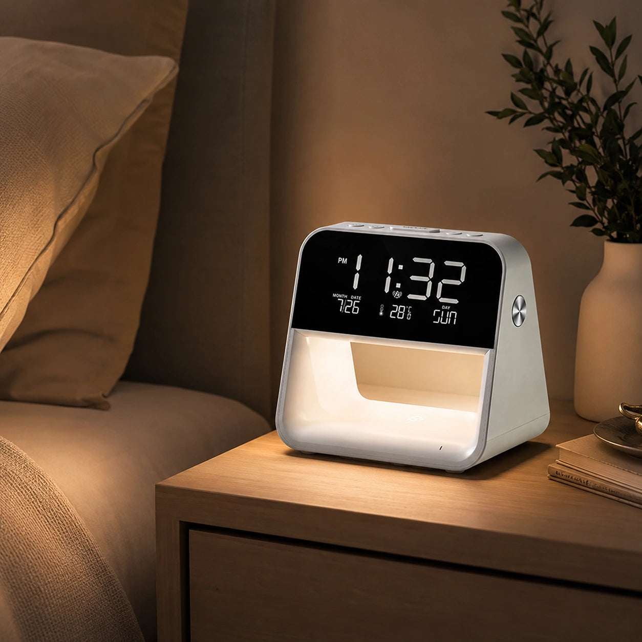 Lampe de chevet réveil connecté