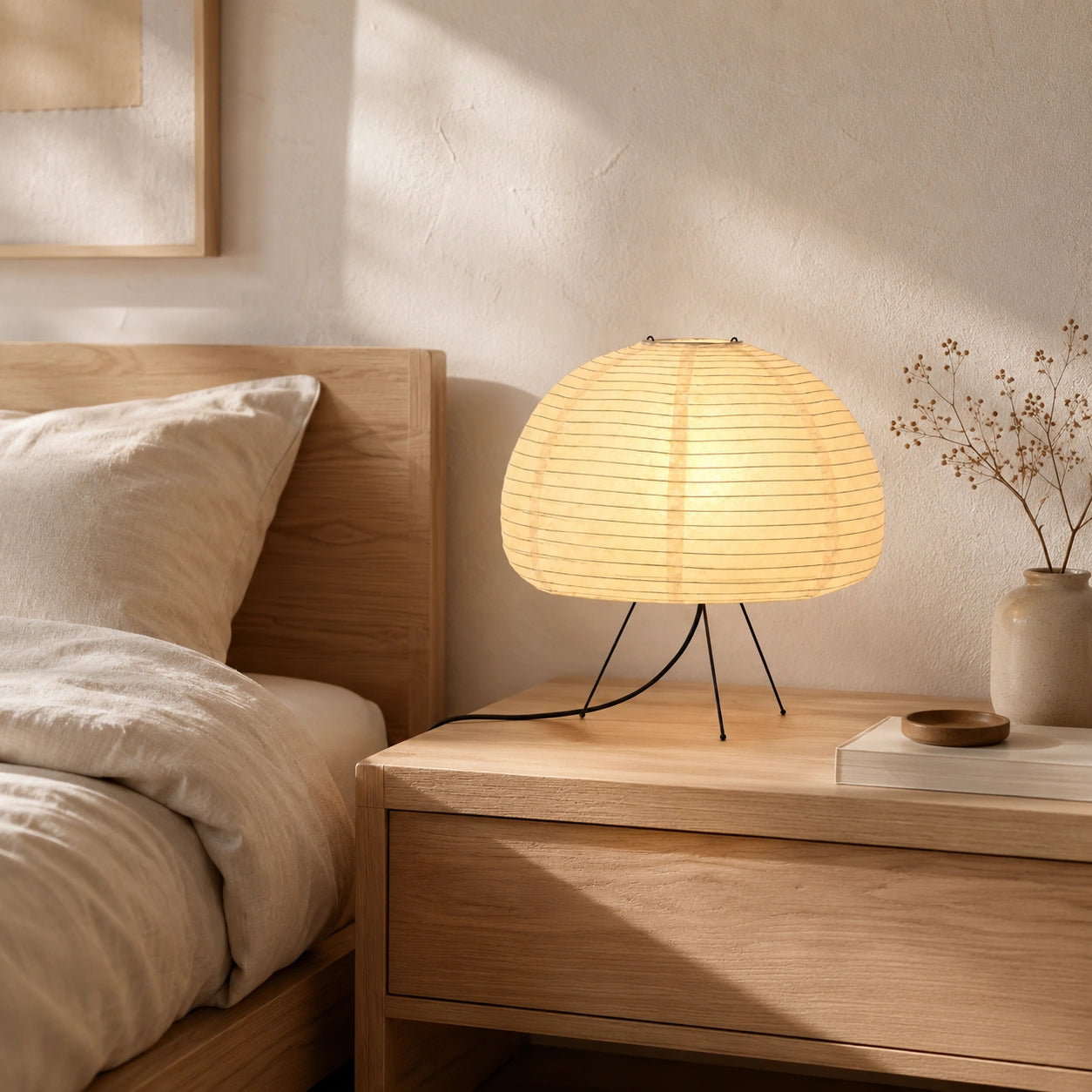 Lampe de chevet Japonaise papier