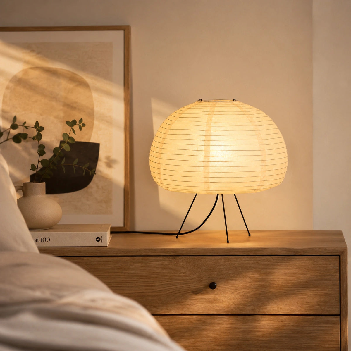Lampe de chevet Japonaise papier