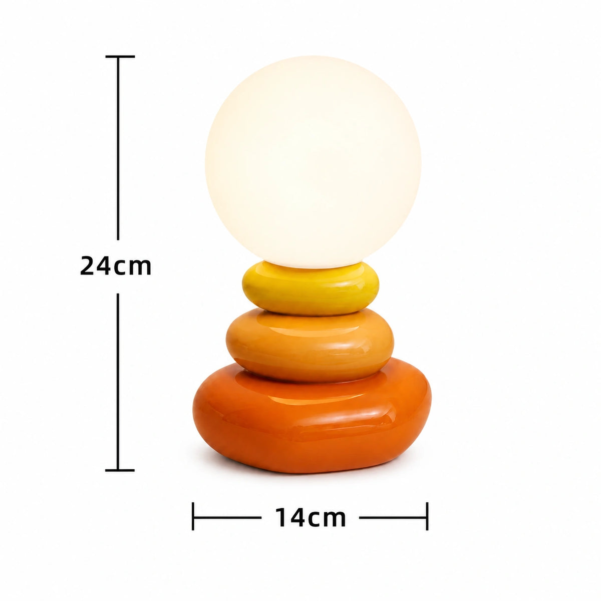 Lampe de chevet Scandinave Pierre Orange