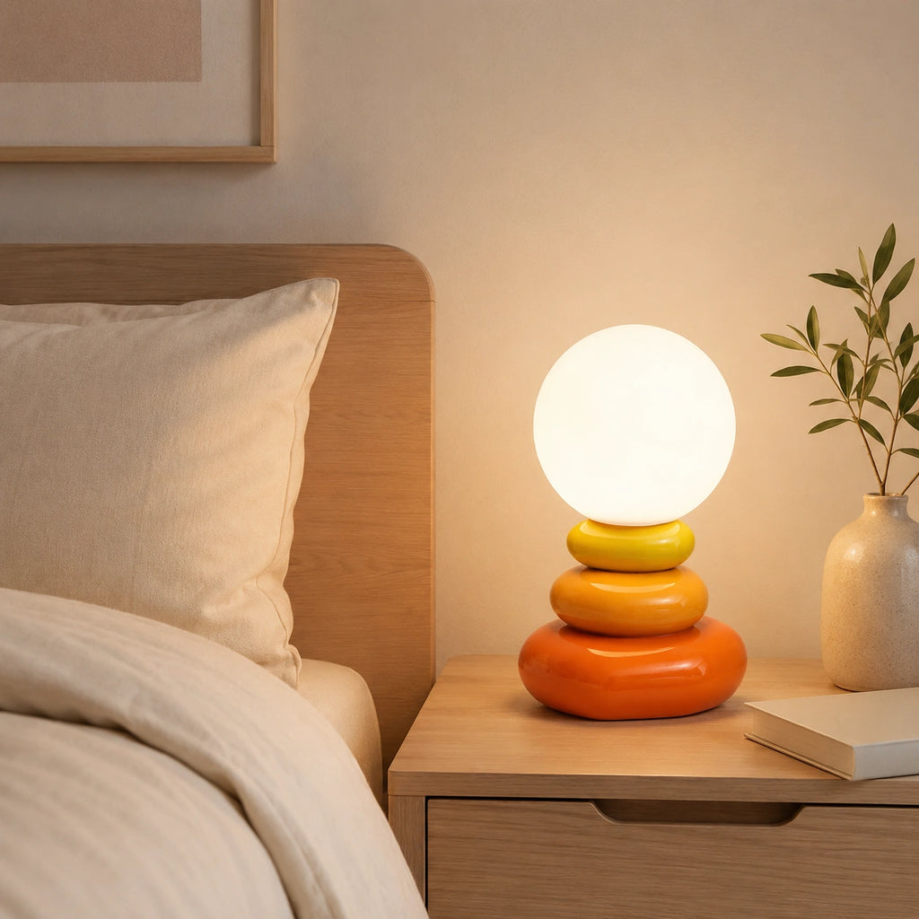 Lampe de chevet Scandinave Pierre Orange