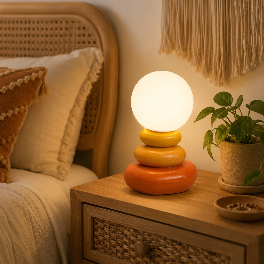 Lampe de chevet Scandinave Pierre Orange