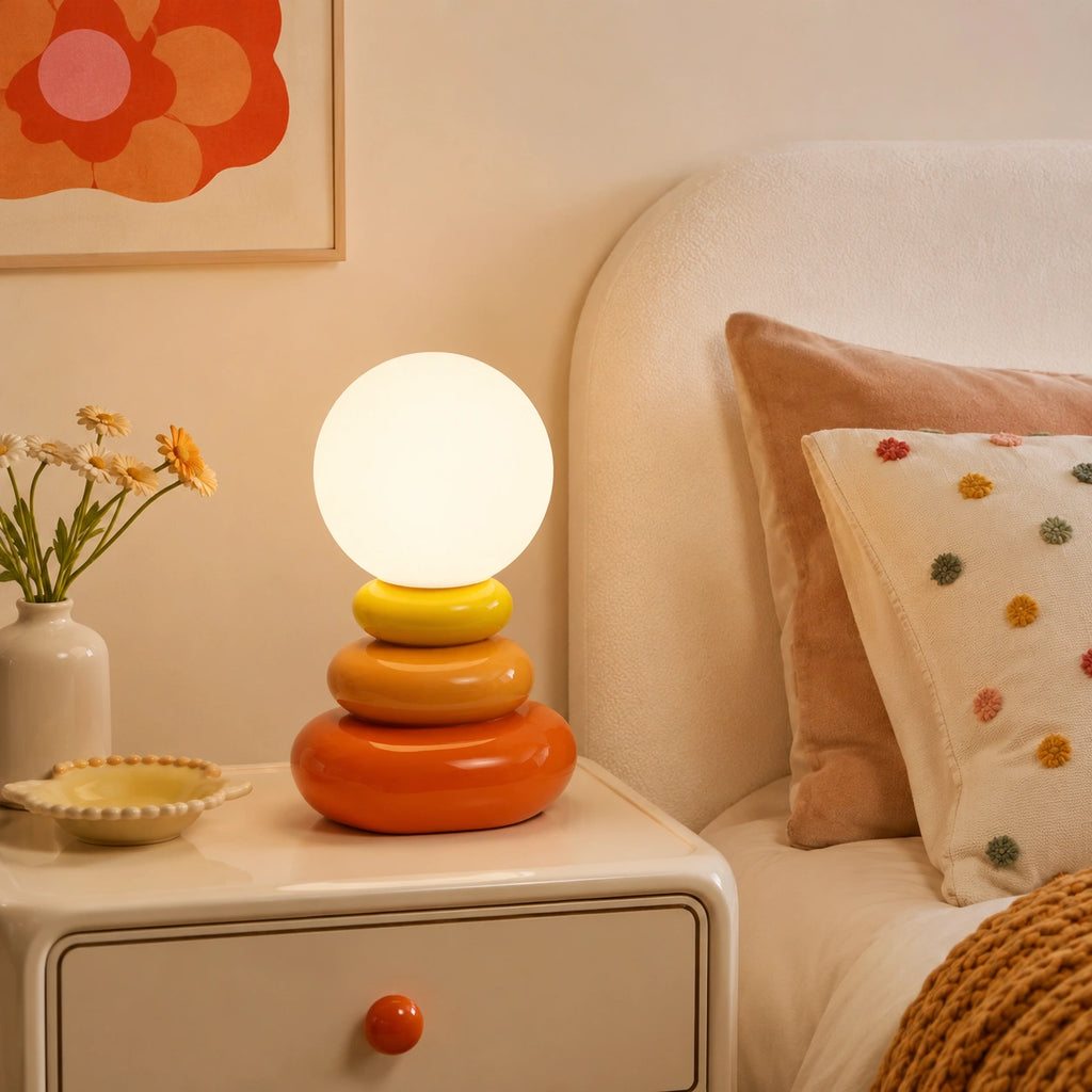 Lampe de chevet Scandinave Pierre Orange