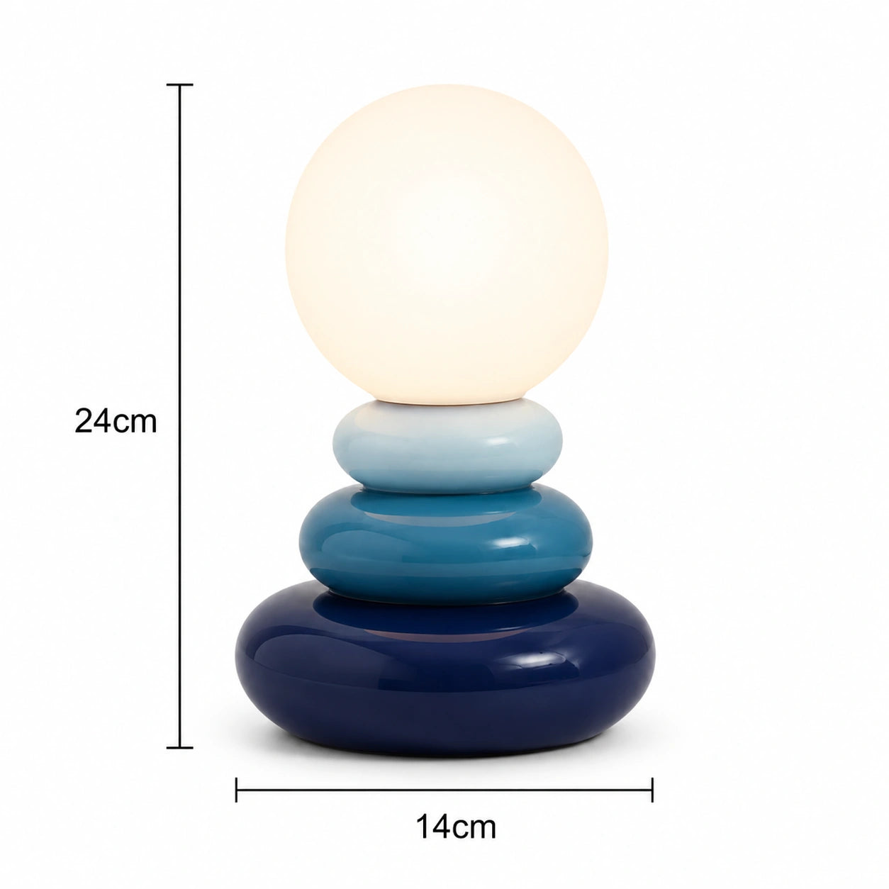 Lampe de chevet Scandinave Pierre Bleue