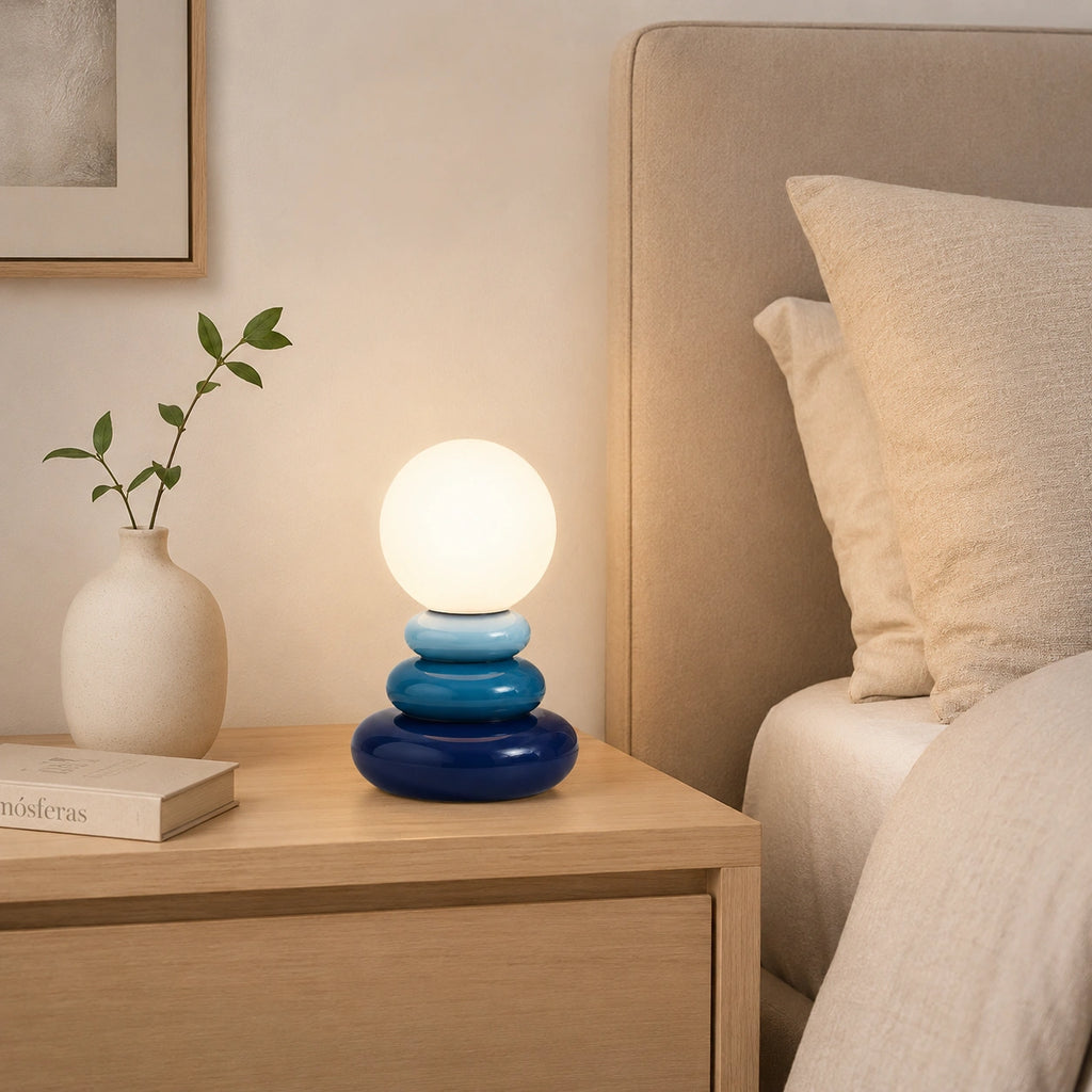 Lampe de chevet Scandinave Pierre Bleue