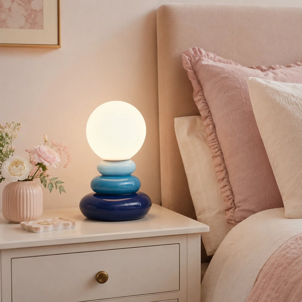 Lampe de chevet Scandinave Pierre Bleue