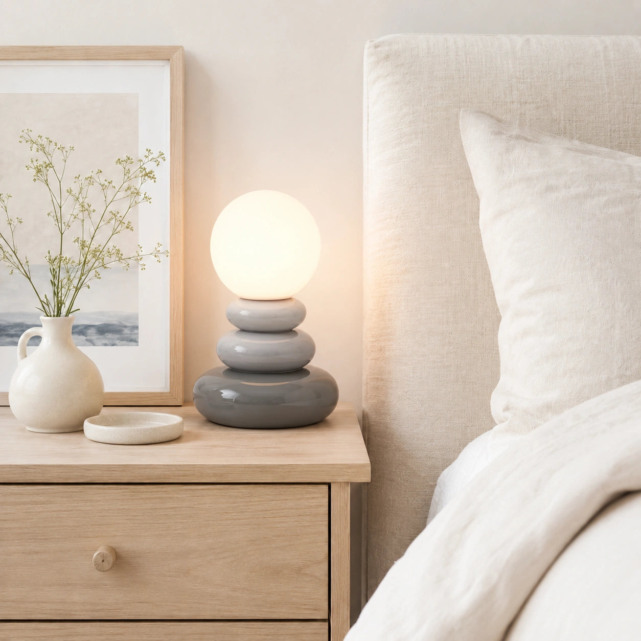 Lampe de chevet Scandinave Grise