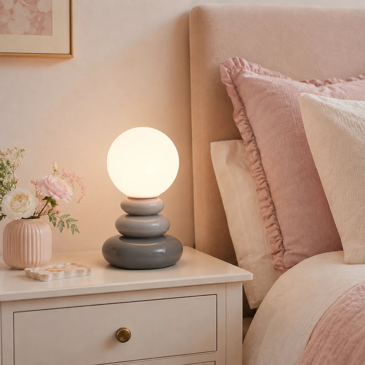 Lampe de chevet Scandinave Grise