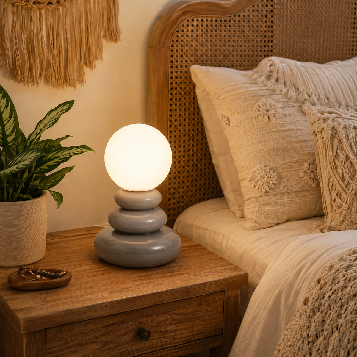 Lampe de chevet Scandinave Grise