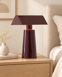 Lampe de chevet moderne rouge cerise