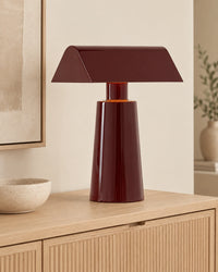 Lampe de chevet moderne rouge cerise