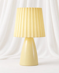Lampe de chevet vintage plissée crème
