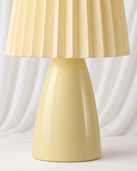 Lampe de chevet vintage plissée crème