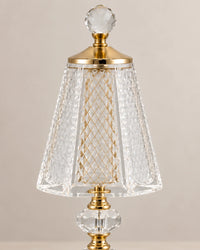 Lampe de chevet Cristal et pied Dorée