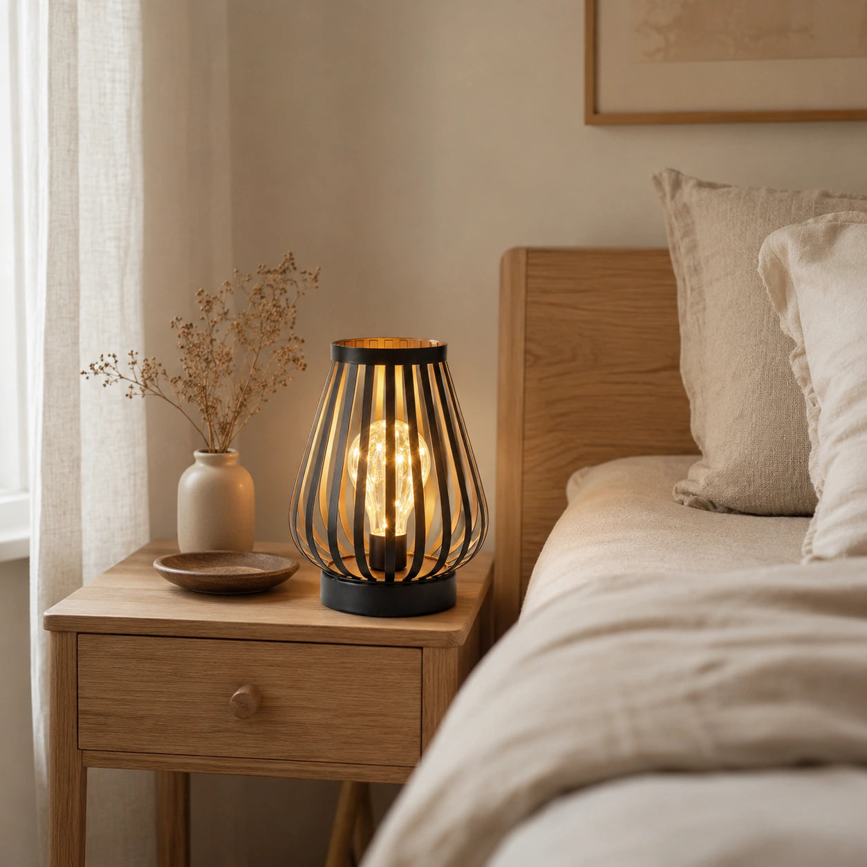 Lampe de chevet à pile sans fil