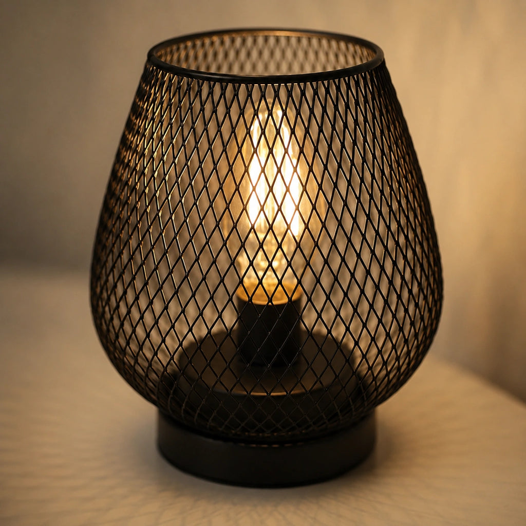 Lampe de chevet à pile style industriel