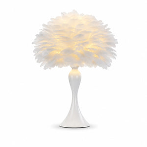 Lampe de Chevet abat-jour plume