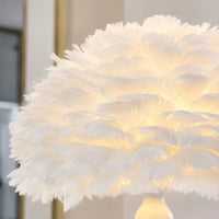 Lampe de Chevet abat-jour plume