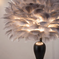 Lampe de Chevet abat-jour plume