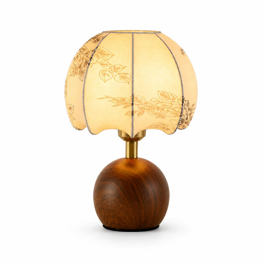 Lampe de chevet ancienne en bois